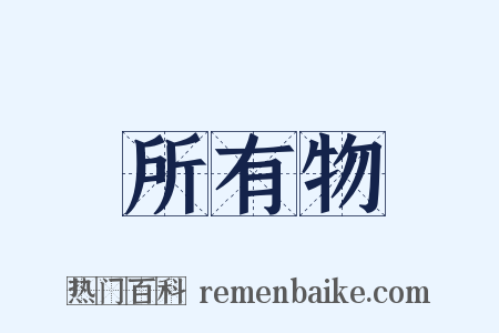 所有物是什么意思的图片